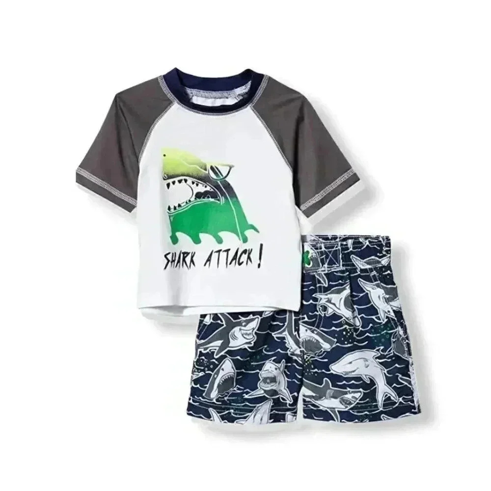 iXtreme Boys' Baby Printed Two Piece Rashguard Set